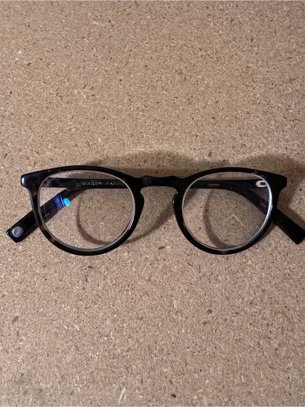 Warby Parker Tortoise and Black Stockton 200 Eyeglass Temples